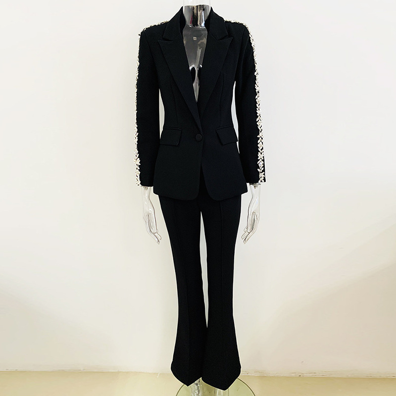 Women'S Fashion Blazer - Allingentle calças femininas ternos 2 peça