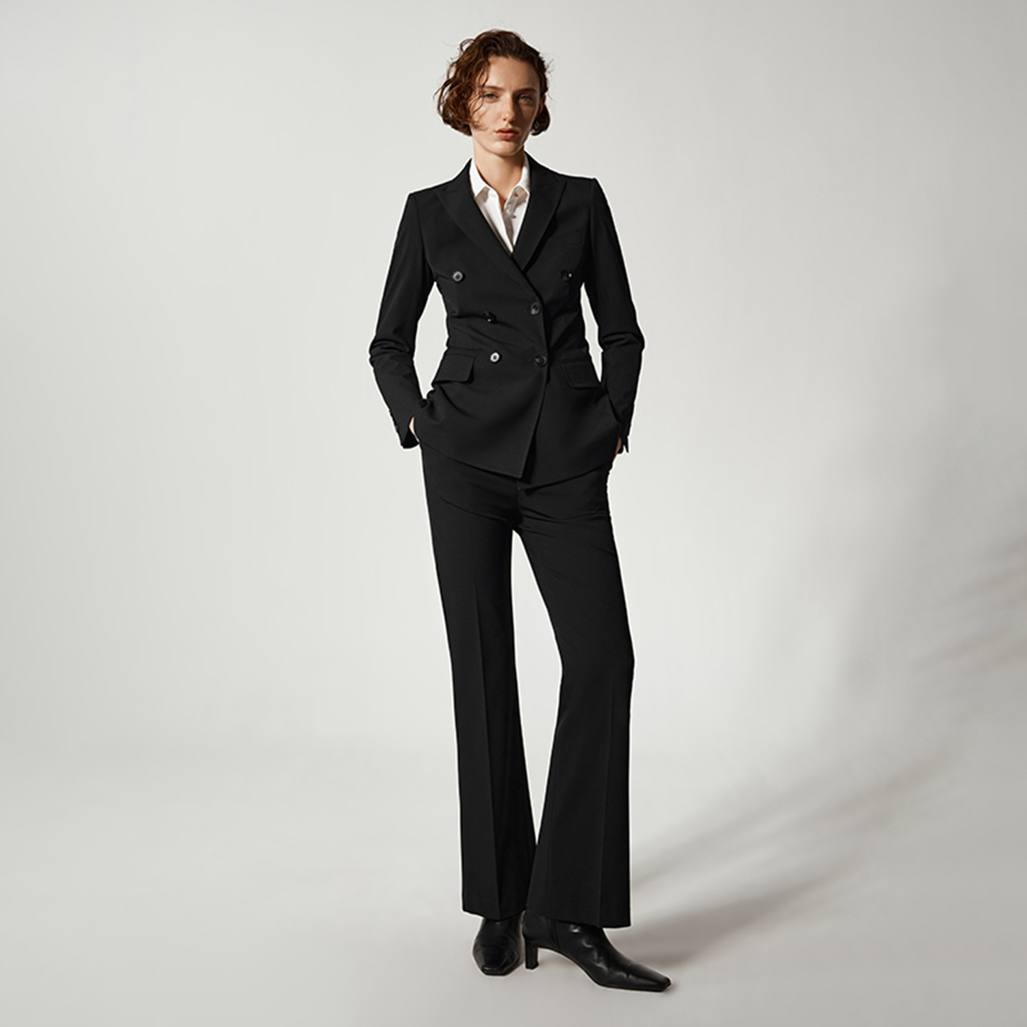 Women'S Fashion Blazer - Allingentle feminino pantsuit 2 peças conjunto