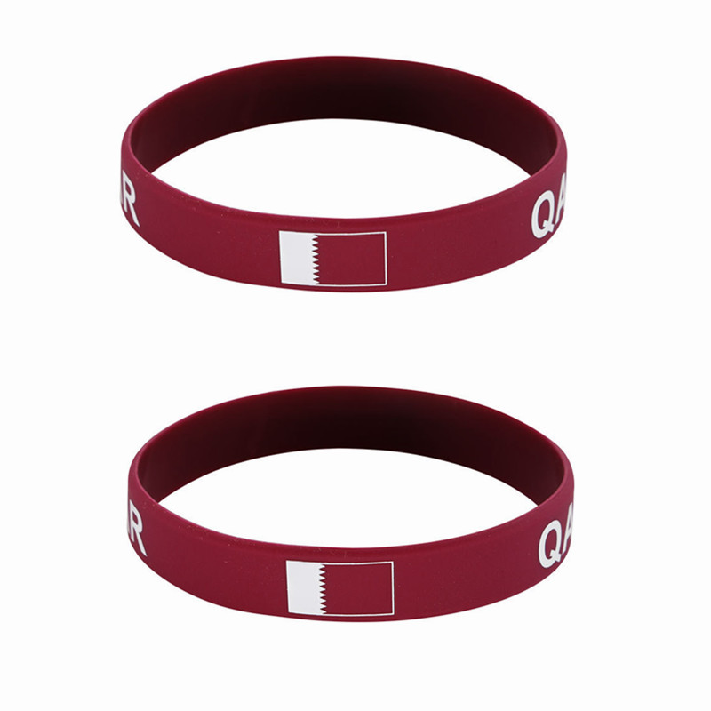 Women Fashion Qatar - Bandeira do mundo pulseiras de silicone
