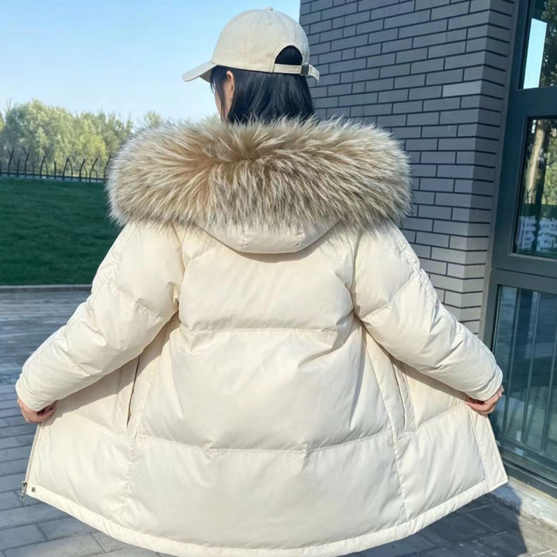 Women'S Fashion Hoodies - Golas de Pele de Guaxinim para