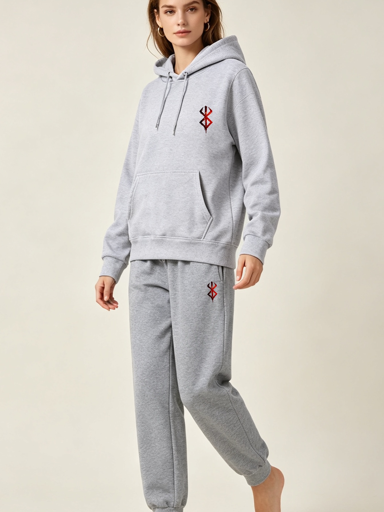 Women'S Fashion Hoodies - Conjunto de Moletom Casual Unissex para