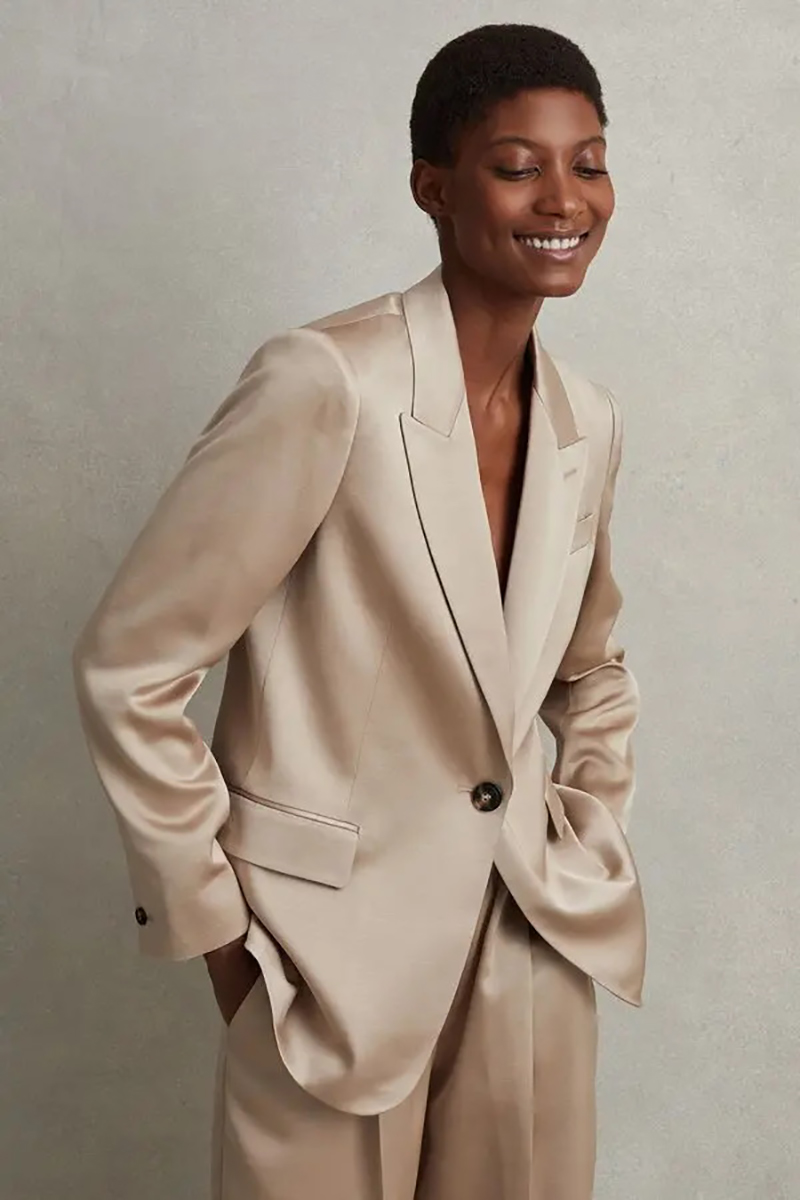 Blazer Women Oversized - Conjunto de Ternos Femininos em Seda