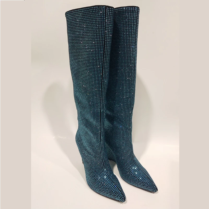 Women'S Fashion Show 2022 - Botas de couro de strass até
