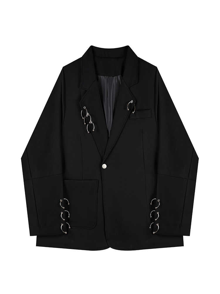 Blazer Women Oversized - Feminino preto gótico emo outono blazer