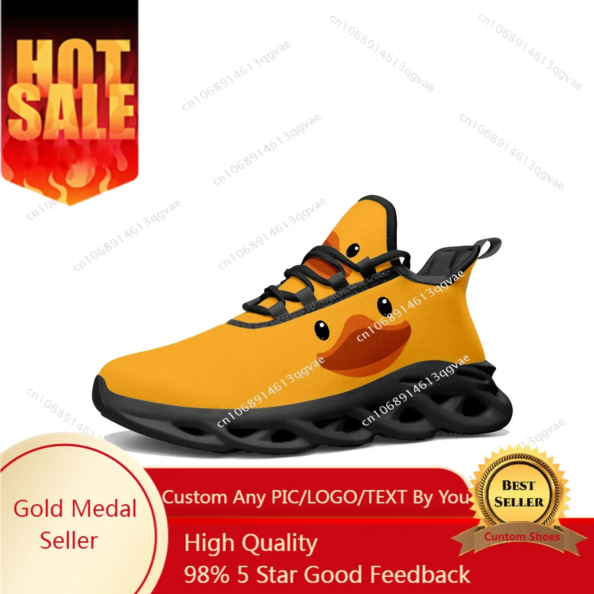Women'S Yellow Fashion Sneakers - Tênis Esportivo Unissex Amarelo com Estampa