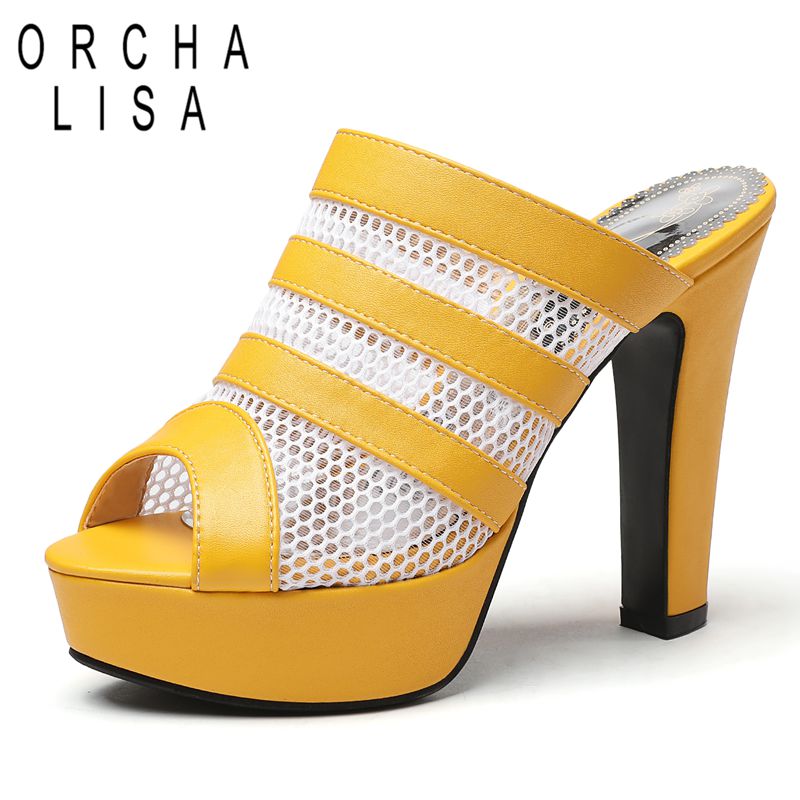 Women Fashion Brand - Orcha lisa marca sandálias femininas salto