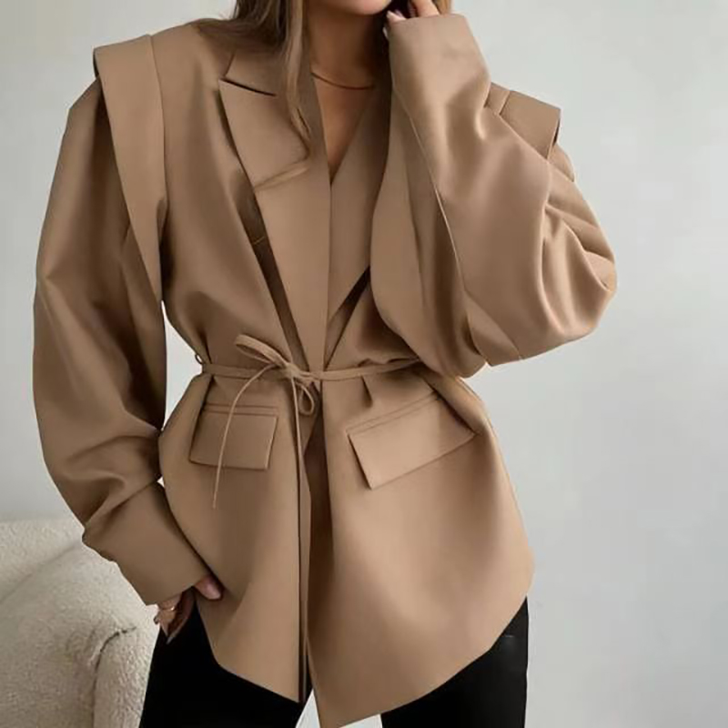Blazer Women Oversized - Blazer Oversized Feminino Casual com Gola