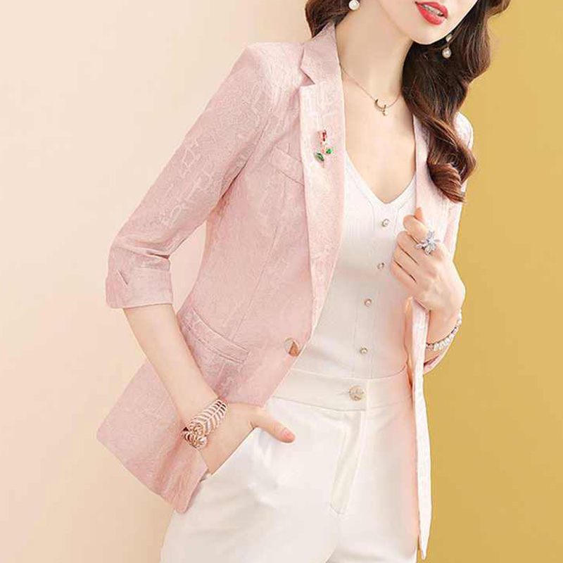 Blazer Women Oversized - Blazer Elegante de Cor Sólida com
