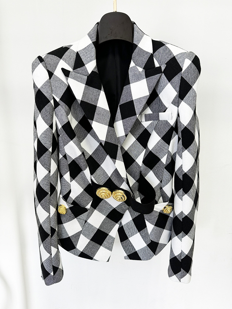 Blazer Women Oversized - HIGH STREET Jaqueta Designer Mais Recente