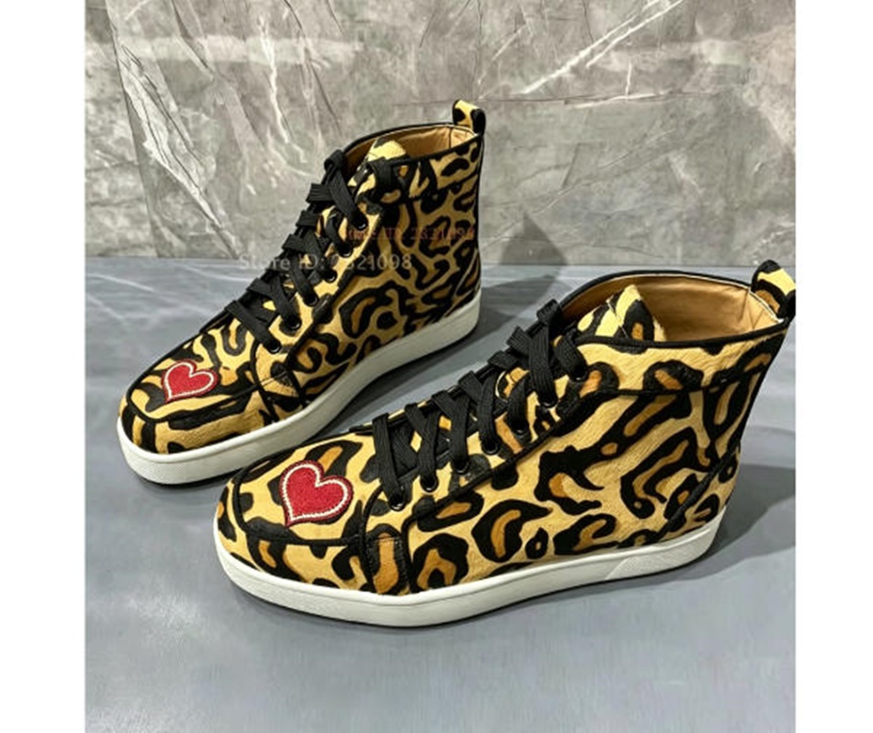 Women'S Yellow Fashion Sneakers - Tênis de cano alto com estampa