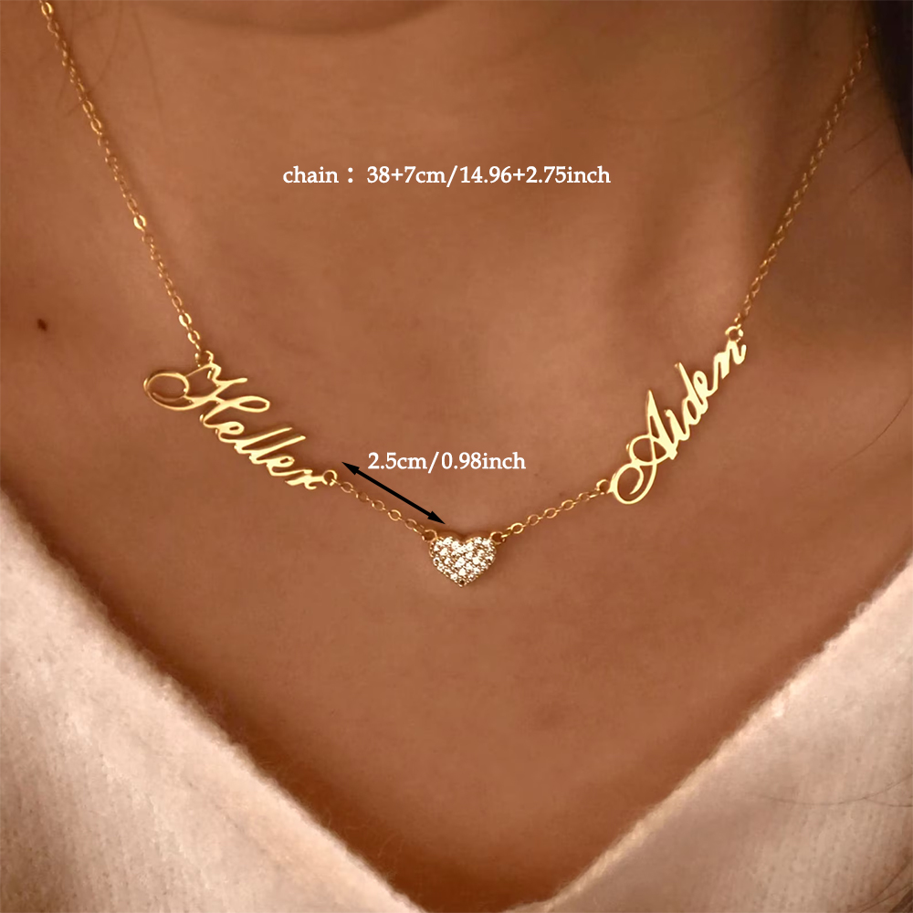 Colar personalizado com dois n - Women Fashion Names avaliação e preço