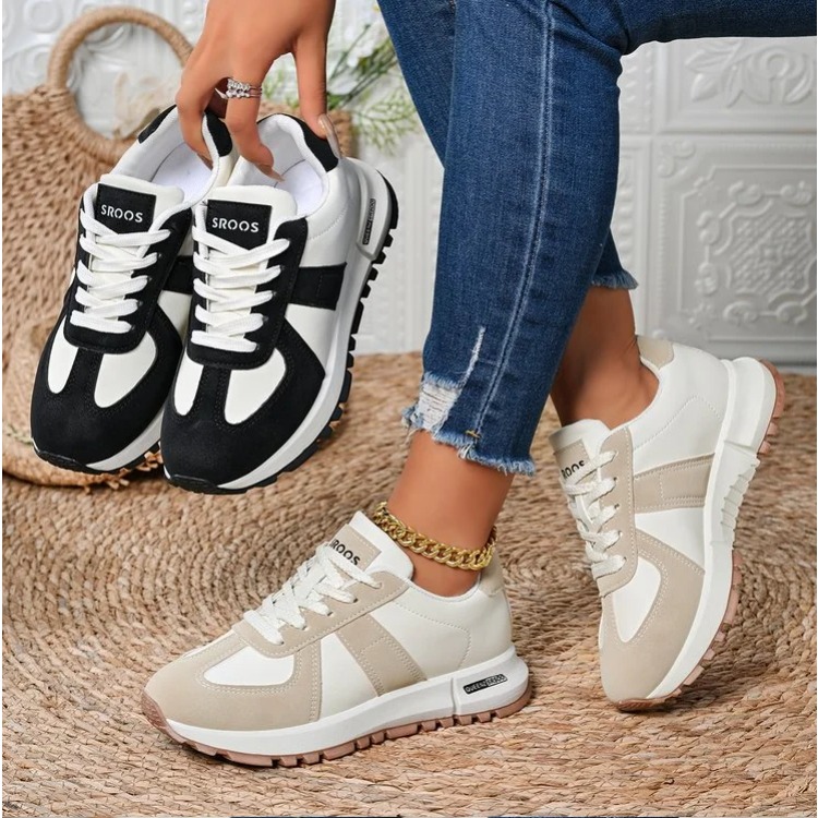 Tênis femininos listrados da m - Women'S Yellow Fashion Sneakers avaliação e preço