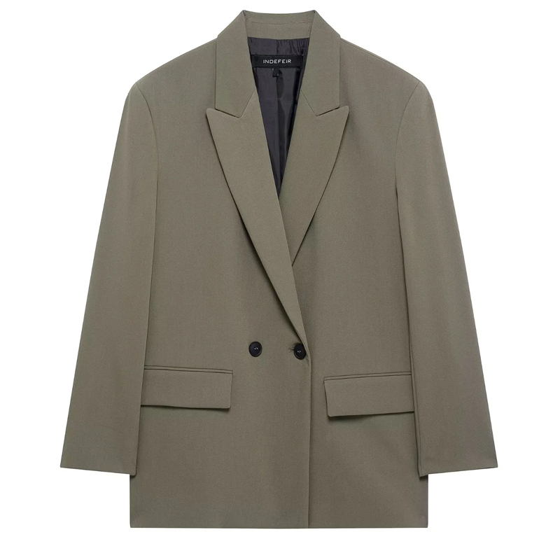 Hxao blazers para mulher preto - Blazer Women Oversized avaliação e preço