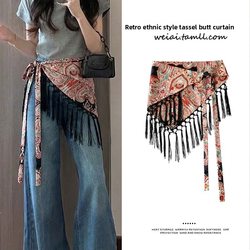Cinto de Cintura com Borlas e  - Women'S Fashion Layering avaliação e preço