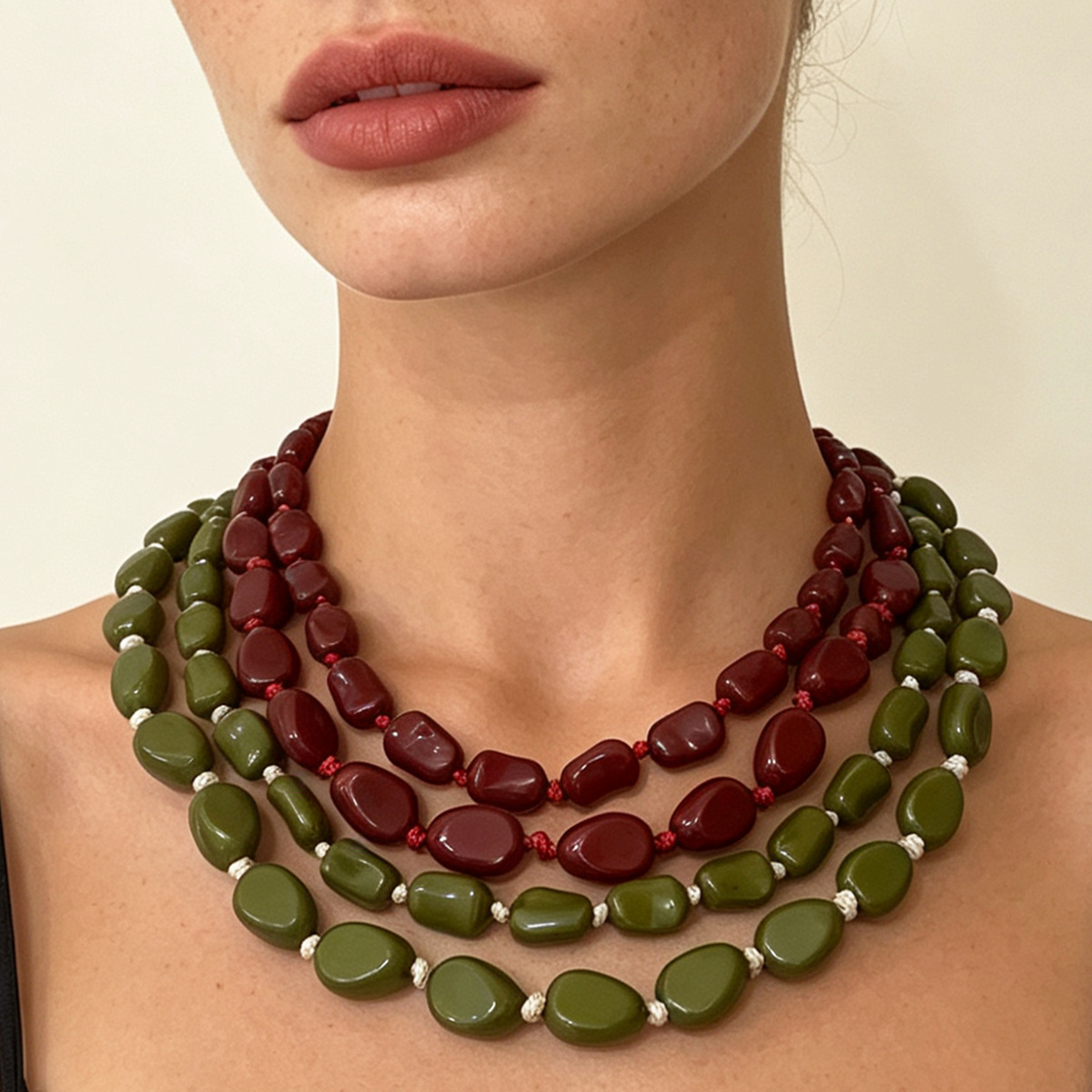 Colar de Pérolas Geométricas I - Women'S Fashion Ww2 avaliação e preço
