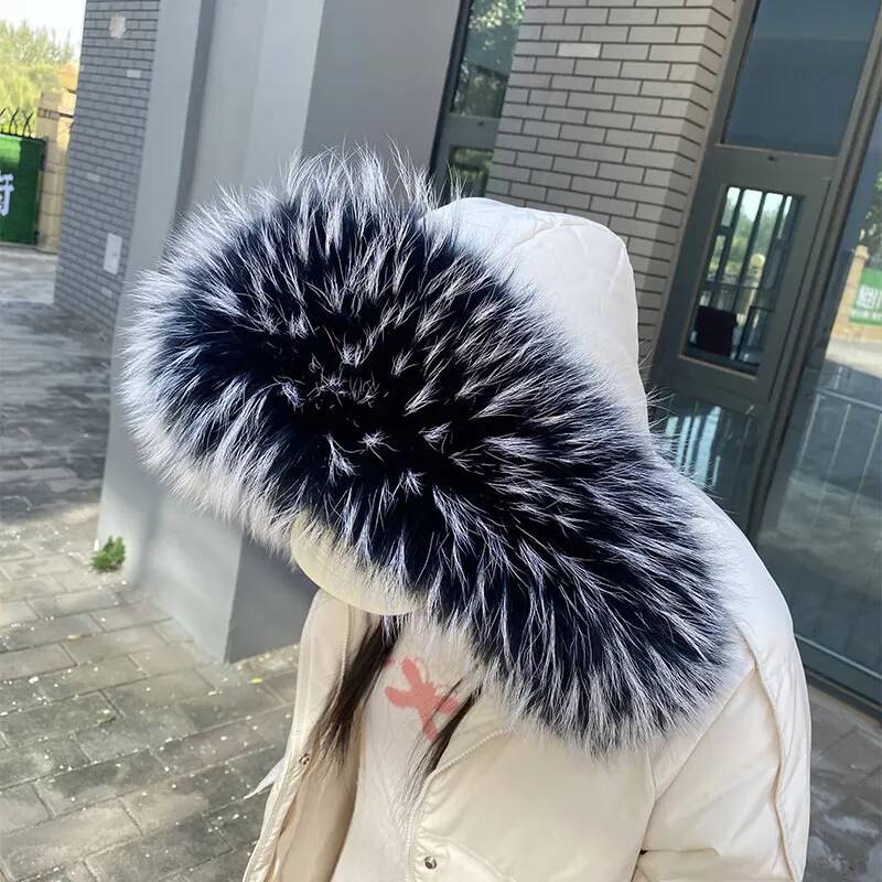 Golas de Pele de Guaxinim para - Women'S Fashion Hoodies avaliação e preço
