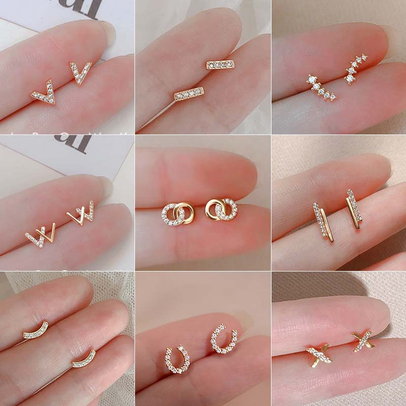 Geometria ouro cor prata zircã - Women'S Fashion Show 2022 avaliação e preço