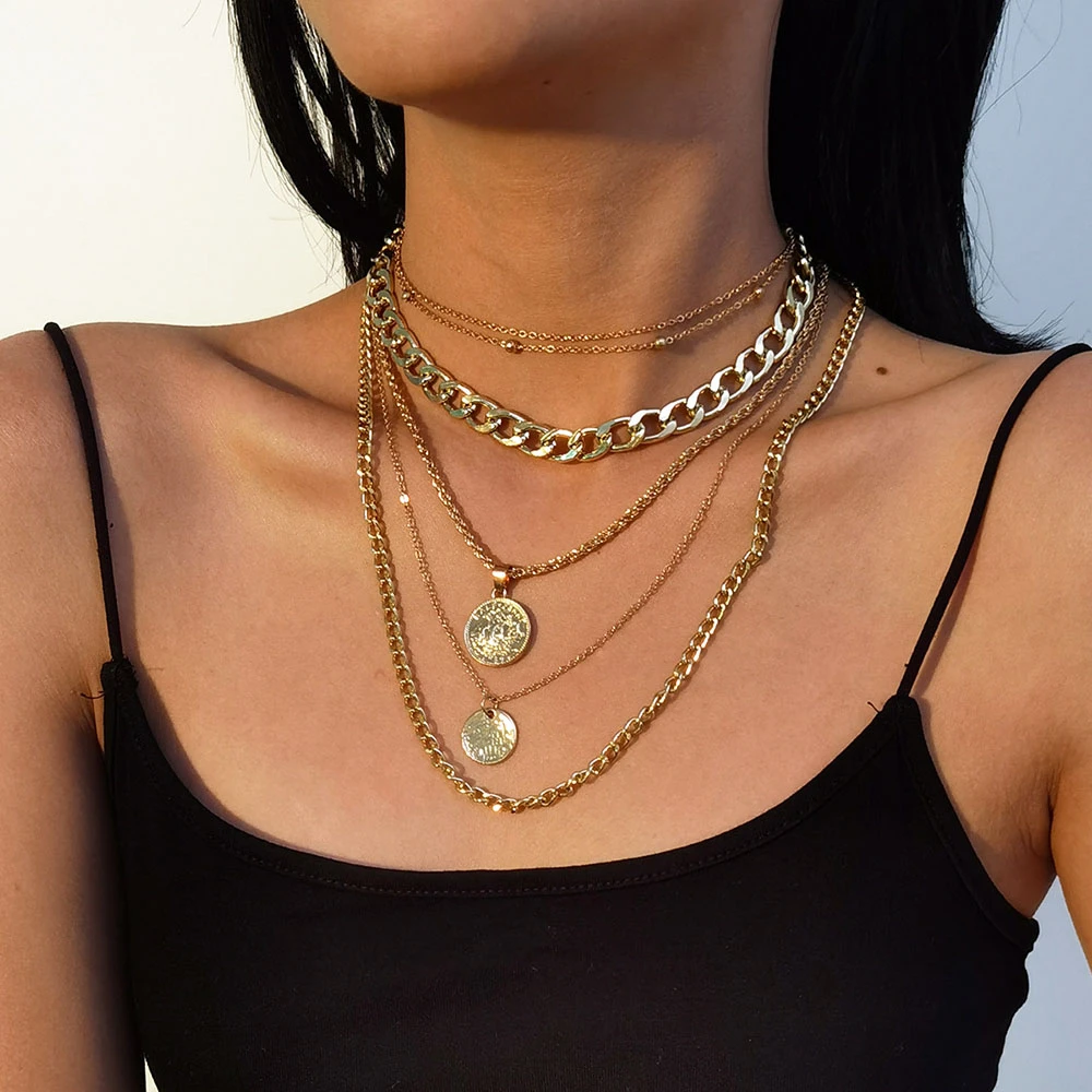 Colar dourado para mulheres, C - Women'S Fashion Show 2022 avaliação e preço