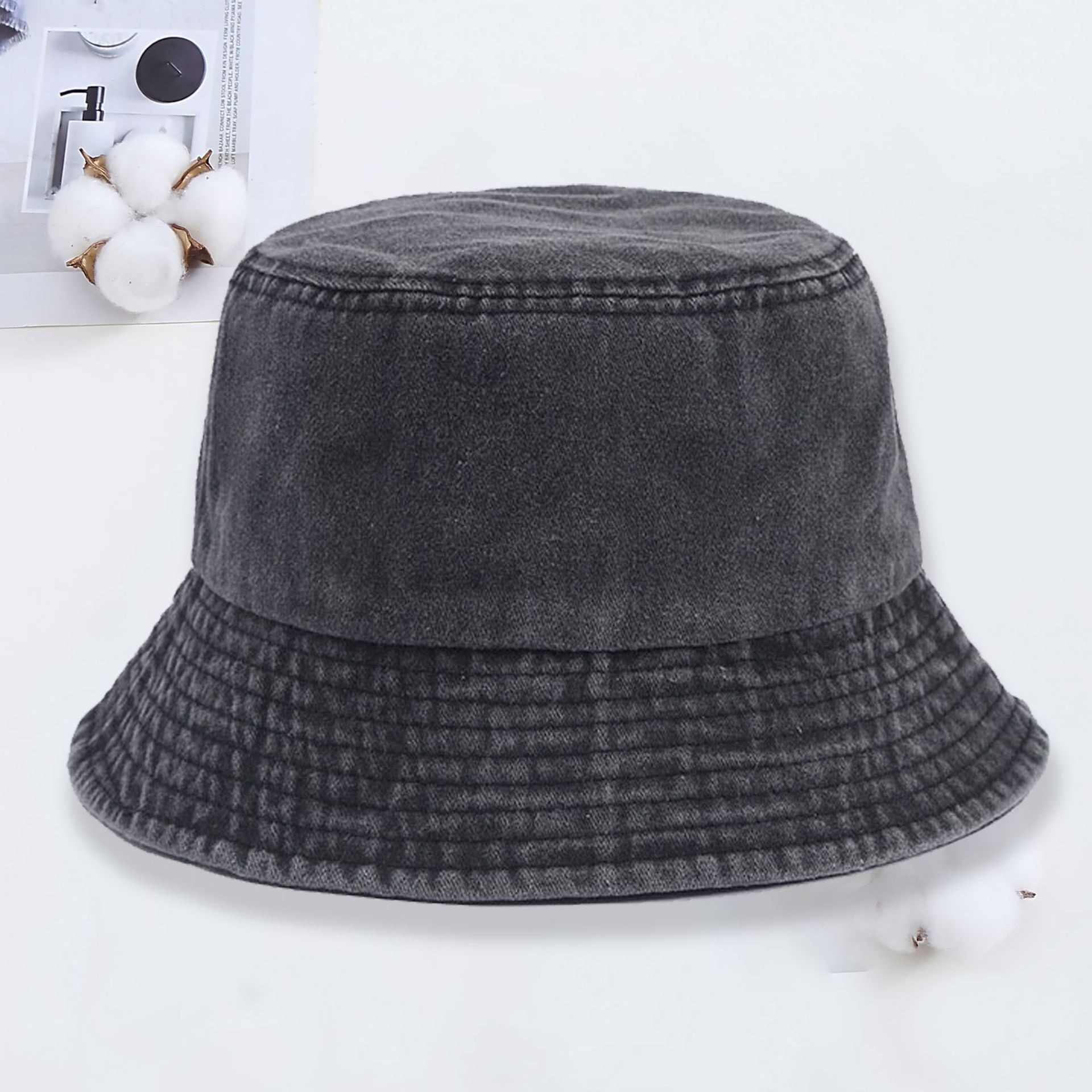 Chapéu Bucket de Denim com Log - Women'S Fashion Visor avaliação e preço