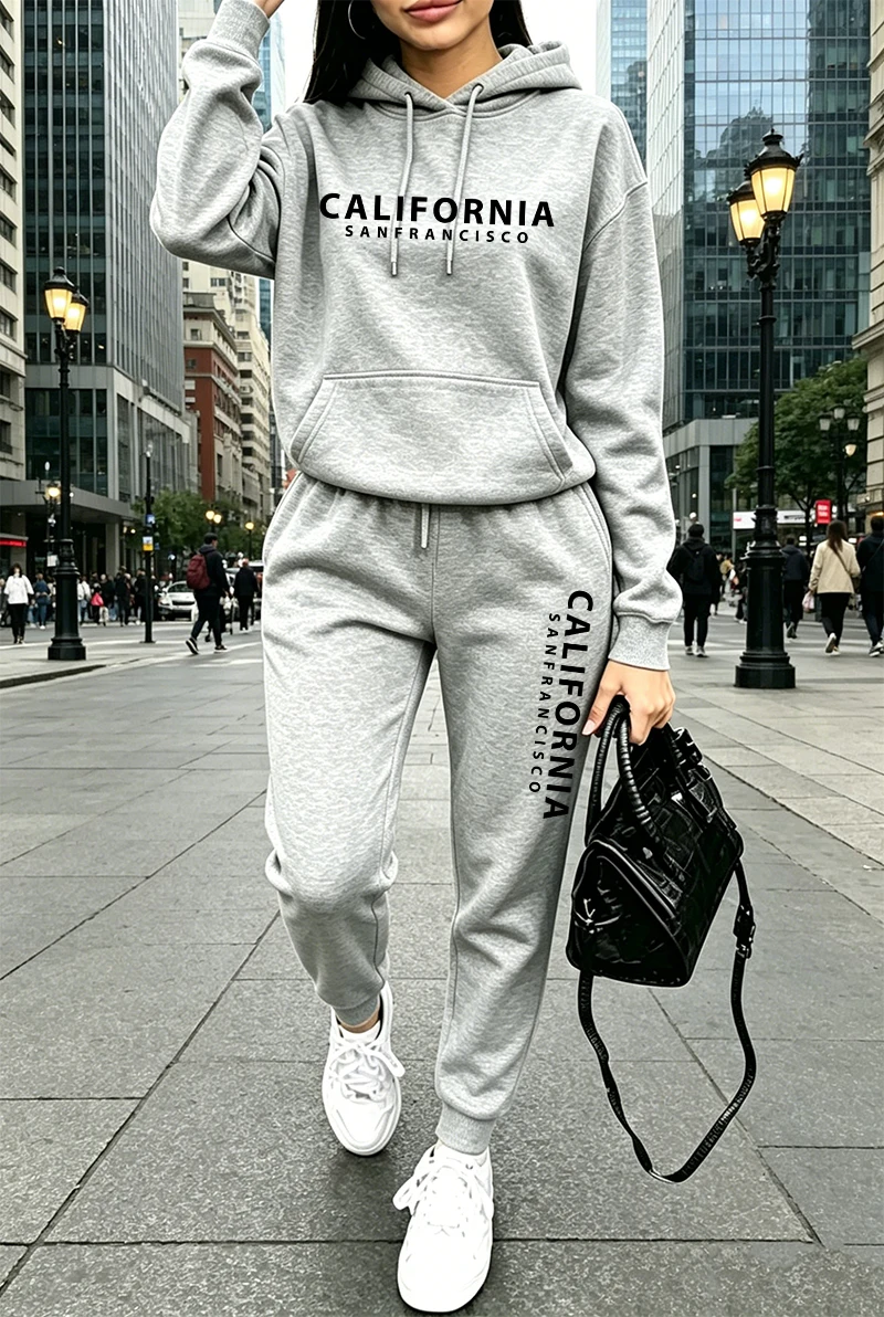 Conjunto de Treino Feminino de - Women'S Fashion Hoodies avaliação e preço
