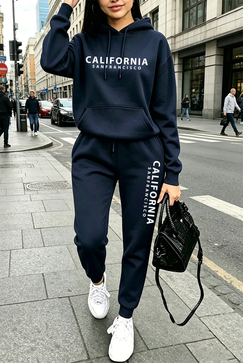 Conjunto de Treino Feminino de - Women'S Fashion Hoodies avaliação e preço