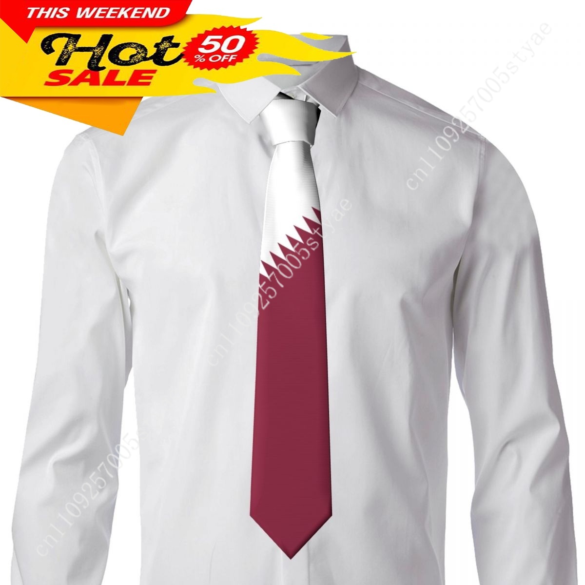 Gravata com Emblema da Bandeir - Women Fashion Qatar avaliação e preço