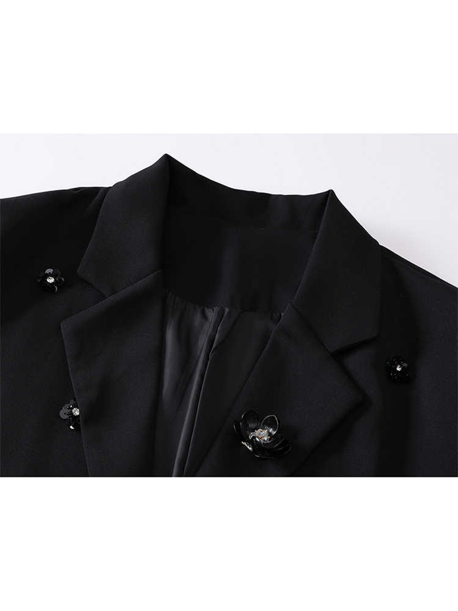 Feminino preto gótico 3d flora - Blazer Women Oversized avaliação e preço