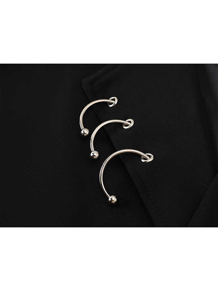 Feminino preto gótico emo outo - Blazer Women Oversized avaliação e preço