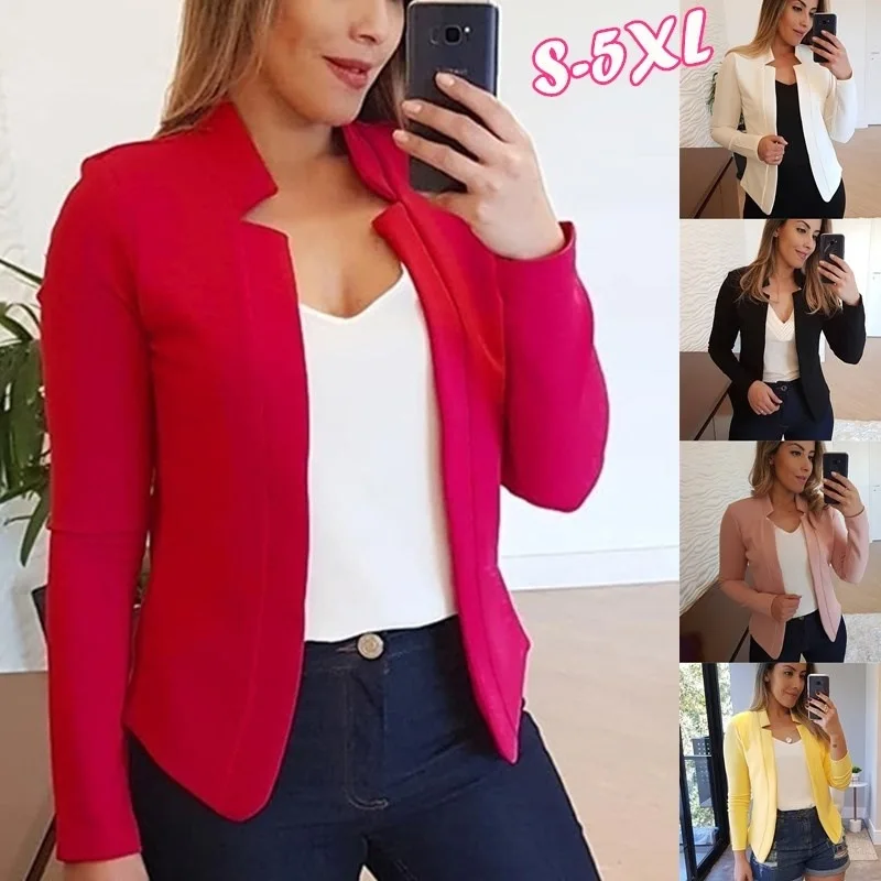 Mulheres finas blazers pretos  - Blazer Women Oversized avaliação e preço