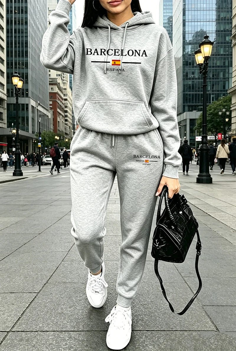 Conjunto Esportivo Feminino Es - Women'S Fashion Hoodies avaliação e preço