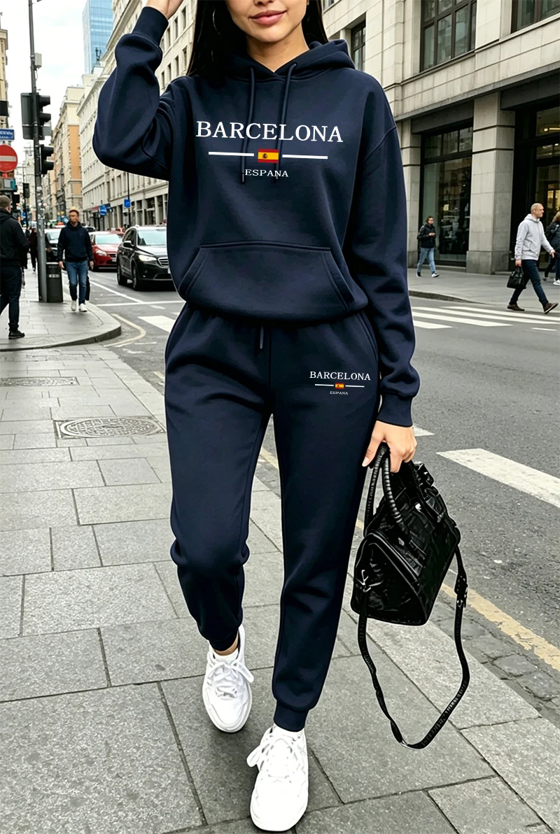Conjunto Esportivo Feminino Es - Women'S Fashion Hoodies avaliação e preço
