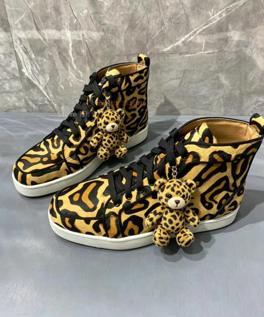 Tênis de cano alto com estampa - Women'S Yellow Fashion Sneakers avaliação e preço