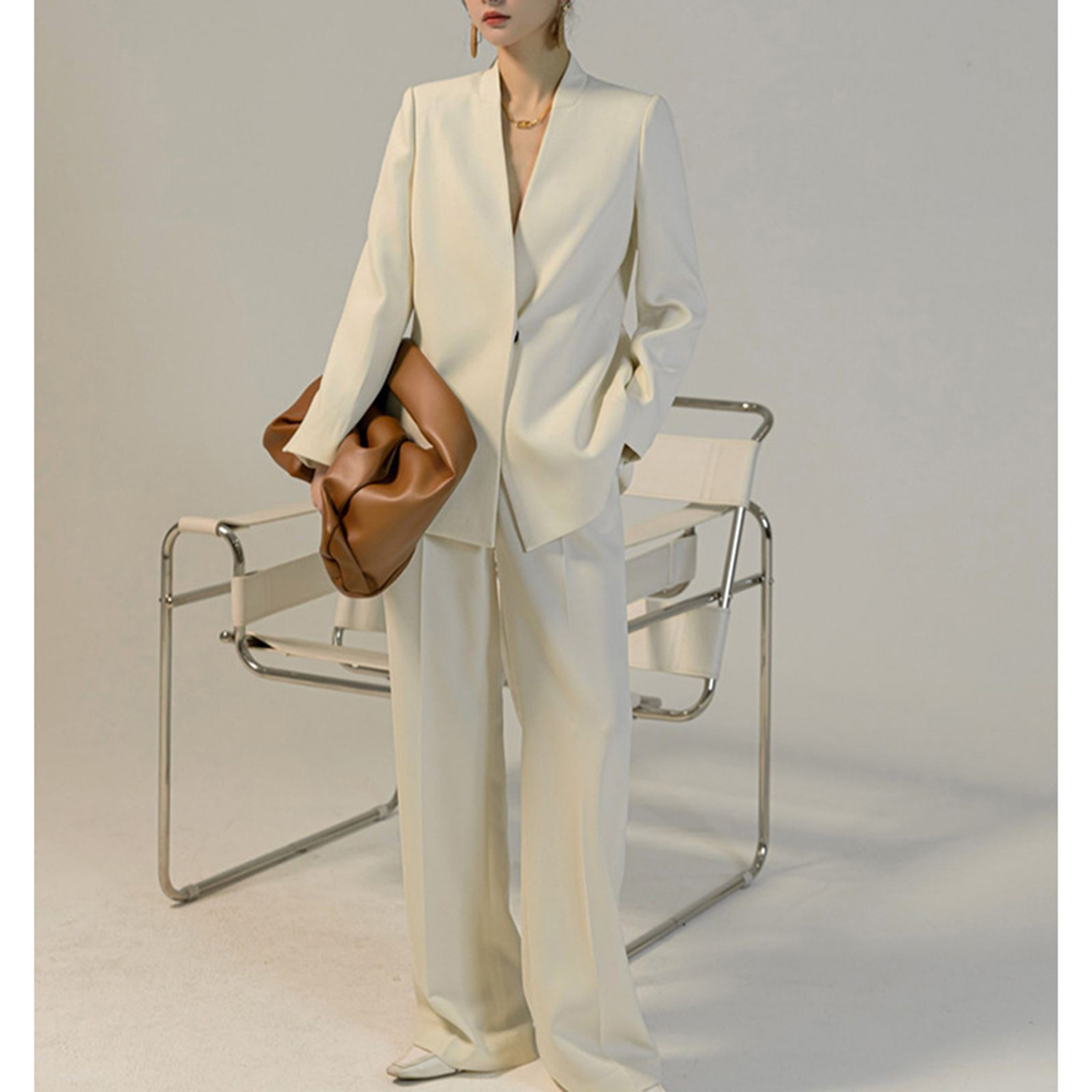 Conjunto de Calças Femininas A - Women'S Fashion Blazer avaliação e preço