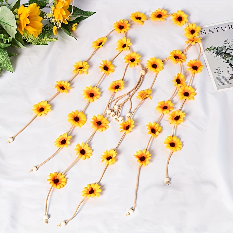 Tiara hippie de flores, coroa  - Women'S Fashion In The 70S avaliação e preço