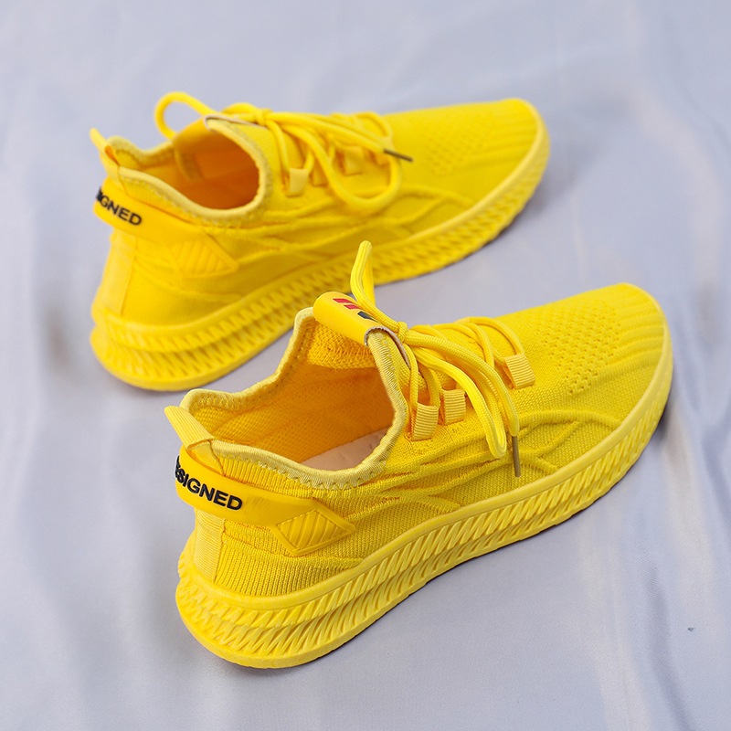 Tênis Feminino Casual Coreano  - Women'S Yellow Fashion Sneakers avaliação e preço